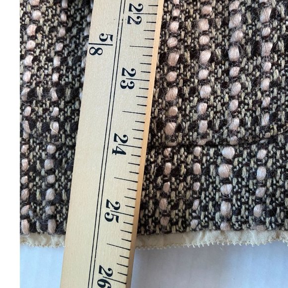 Tango Suits Womens Brown and Tan Tweed Jacket with Rhinestone Buttons Size 14 - Picture 8 of 11